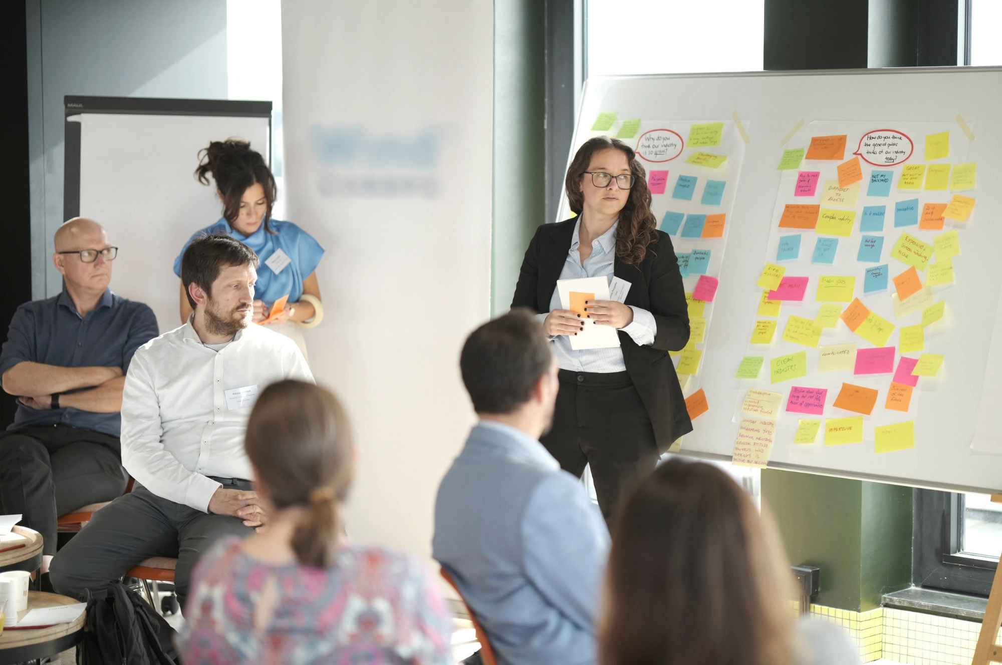 Laurence Paquette in an executive coaching session for senior leaders
